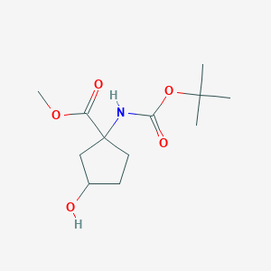 Methyl 1-((tert-butoxycarbonyl)amino)-3-hydroxycyclopentanecarboxylate