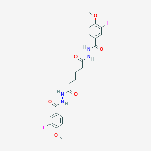 molecular formula C22H24I2N4O6 B324910 N'1,N'6-bis(3-iodo-4-methoxybenzoyl)hexanedihydrazide 