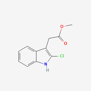 molecular formula C11H10ClNO2 B3249102 Methyl 2-(2-chloro-1H-indol-3-yl)acetate CAS No. 1912-34-1