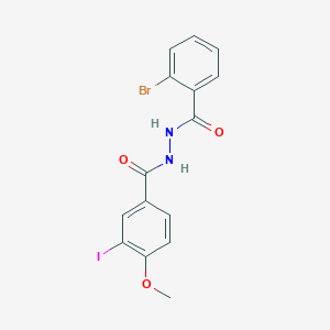 molecular formula C15H12BrIN2O3 B324912 N'-(2-bromobenzoyl)-3-iodo-4-methoxybenzohydrazide 