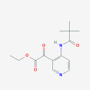 molecular formula C14H18N2O4 B3249125 Ethyl 2-oxo-2-(4-pivalamidopyridin-3-yl)acetate CAS No. 191338-94-0
