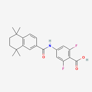 molecular formula C22H23F2NO3 B3249138 2,6-Difluoro-4-[(5,5,8,8-tetramethyl-6,7-dihydronaphthalene-2-carbonyl)amino]benzoic acid CAS No. 191469-29-1