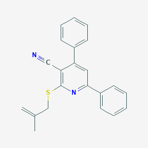 molecular formula C22H18N2S B324915 2-[(2-Methyl-2-propenyl)sulfanyl]-4,6-diphenylnicotinonitrile 