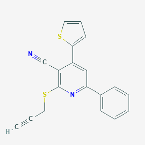 6-Phenyl-2-(prop-2-ynylsulfanyl)-4-thiophen-2-ylpyridine-3-carbonitrile