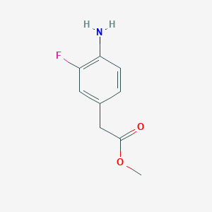 molecular formula C9H10FNO2 B3249213 Methyl 2-(4-amino-3-fluorophenyl)acetate CAS No. 192650-55-8