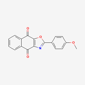 molecular formula C18H11NO4 B3249220 2-(4-Methoxyphenyl)naphtho[2,3-d]oxazole-4,9-dione CAS No. 192718-09-5