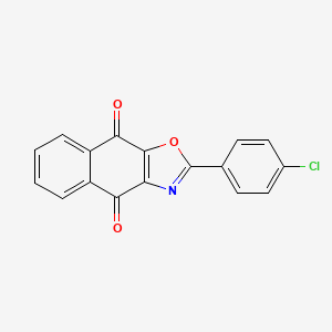 molecular formula C17H8ClNO3 B3249224 2-(4-Chlorophenyl)naphtho[2,3-d]oxazole-4,9-dione CAS No. 192718-11-9