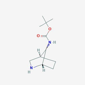 molecular formula C11H20N2O2 B3249267 Tert-butyl N-[(1S,4S,7S)-2-azabicyclo[2.2.1]heptan-7-YL]carbamate CAS No. 1931962-94-5