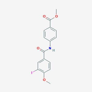 molecular formula C16H14INO4 B324927 Methyl 4-[(3-iodo-4-methoxybenzoyl)amino]benzoate 