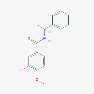 molecular formula C16H16INO2 B324931 3-iodo-4-methoxy-N-(1-phenylethyl)benzamide 