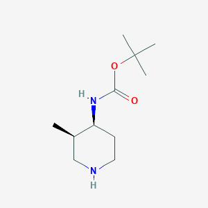molecular formula C11H22N2O2 B3249318 cis-4-(Boc-amino)-3-methyl-piperidine CAS No. 1932439-72-9