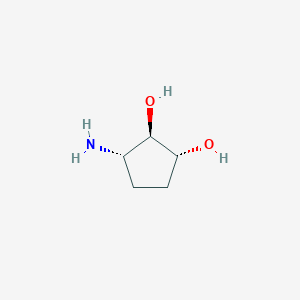 molecular formula C5H11NO2 B3249319 (1R,2R,3S)-3-Aminocyclopentane-1,2-diol CAS No. 1932503-56-4