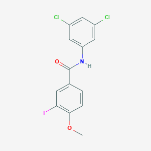 molecular formula C14H10Cl2INO2 B324943 N-(3,5-dichlorophenyl)-3-iodo-4-methoxybenzamide 