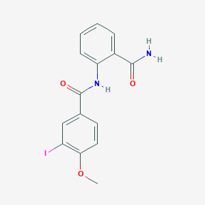 molecular formula C15H13IN2O3 B324945 N-(2-carbamoylphenyl)-3-iodo-4-methoxybenzamide 
