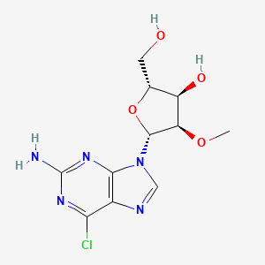 molecular formula C11H14ClN5O4 B3249473 (2R,3R,4R,5R)-5-(2-amino-6-chloro-9H-purin-9-yl)-2-(hydroxymethyl)-4-methoxytetrahydrofuran-3-ol CAS No. 194034-59-8