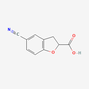 molecular formula C10H7NO3 B3249482 5-cyano-2,3-dihydrobenzofuran-2-carboxylic Acid CAS No. 194163-38-7
