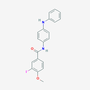 molecular formula C20H17IN2O2 B324949 N-(4-anilinophenyl)-3-iodo-4-methoxybenzamide 