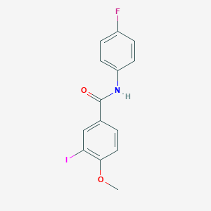 molecular formula C14H11FINO2 B324950 N-(4-fluorophenyl)-3-iodo-4-methoxybenzamide 