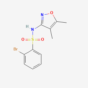 molecular formula C11H11BrN2O3S B3249573 2-bromo-N-(4,5-dimethylisoxazol-3-yl)benzenesulfonamide CAS No. 195447-72-4