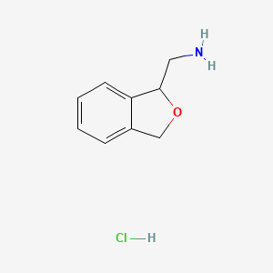 molecular formula C9H12ClNO B3249628 (1,3-Dihydro-2-benzofuran-1-yl)methanamine hydrochloride CAS No. 1955499-70-3
