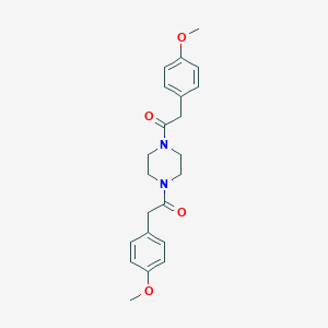 molecular formula C22H26N2O4 B324963 1,4-Bis[(4-methoxyphenyl)acetyl]piperazine 