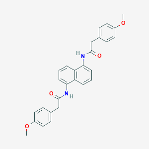 molecular formula C28H26N2O4 B324964 N,N'-1,5-naphthalenediylbis[2-(4-methoxyphenyl)acetamide] 