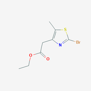 molecular formula C8H10BrNO2S B3249643 2-(2-溴-5-甲基噻唑-4-基)乙酸乙酯 CAS No. 1955524-08-9