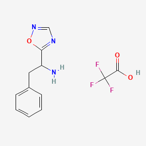 1-(1,2,4-Oxadiazol-5-yl)-2-phenylethan-1-amine; trifluoroacetic acid