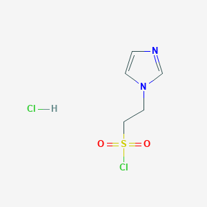 molecular formula C5H8Cl2N2O2S B3249671 2-(1H-imidazol-1-yl)ethane-1-sulfonyl chloride hydrochloride CAS No. 1955557-93-3