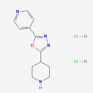 4-[5-(Piperidin-4-yl)-1,3,4-oxadiazol-2-yl]pyridine dihydrochloride