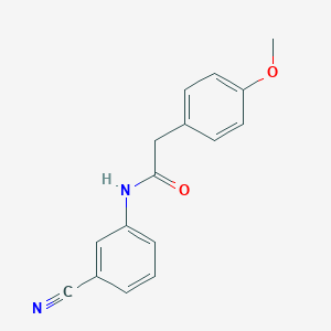 molecular formula C16H14N2O2 B324970 N-(3-cyanophenyl)-2-(4-methoxyphenyl)acetamide 