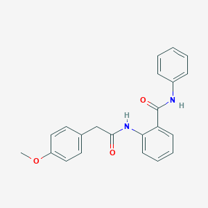 molecular formula C22H20N2O3 B324971 2-{[(4-methoxyphenyl)acetyl]amino}-N-phenylbenzamide 