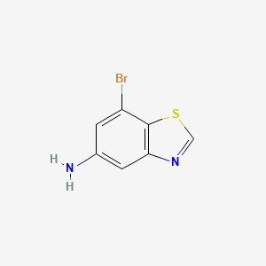 molecular formula C7H5BrN2S B3249713 7-Bromobenzo[d]thiazol-5-amine CAS No. 196205-23-9