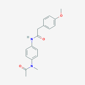 molecular formula C18H20N2O3 B324974 N-{4-[acetyl(methyl)amino]phenyl}-2-(4-methoxyphenyl)acetamide 