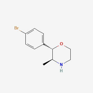 molecular formula C11H14BrNO B3249767 rac-(2R,3R)-2-(4-bromophenyl)-3-methylmorpholine, trans CAS No. 1969288-24-1