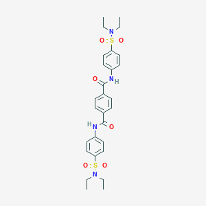 molecular formula C28H34N4O6S2 B324977 N,N'-bis{4-[(diethylamino)sulfonyl]phenyl}terephthalamide 