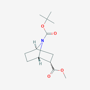 molecular formula C13H21NO4 B3249770 内消旋-7-叔丁基 2-甲基 7-氮杂双环[2.2.1]庚烷-2,7-二羧酸酯 CAS No. 197080-73-2