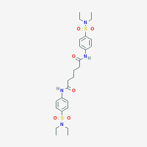 molecular formula C26H38N4O6S2 B324978 N,N'-bis[4-(diethylsulfamoyl)phenyl]hexanediamide 