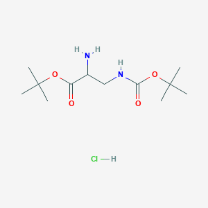 molecular formula C12H25ClN2O4 B3249783 H-Dap(Boc)-OtBu.HCl CAS No. 197358-53-5
