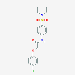 molecular formula C18H21ClN2O4S B324979 2-(4-chlorophenoxy)-N-{4-[(diethylamino)sulfonyl]phenyl}acetamide 