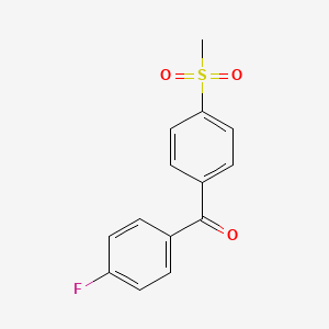 molecular formula C14H11FO3S B3249794 Methanone, (4-fluorophenyl)[4-(methylsulfonyl)phenyl]- CAS No. 197438-91-8