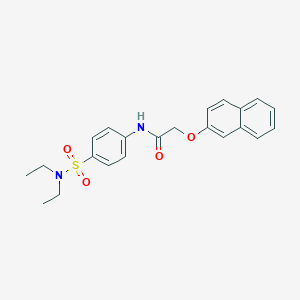 molecular formula C22H24N2O4S B324980 N-{4-[(diethylamino)sulfonyl]phenyl}-2-(2-naphthyloxy)acetamide 