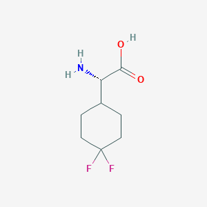 molecular formula C8H13F2NO2 B3249804 (2S)-amino(4,4-difluorocyclohexyl)ethanoic acid CAS No. 1975200-03-3