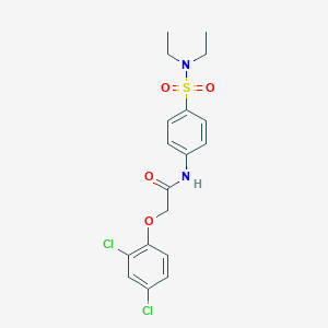 molecular formula C18H20Cl2N2O4S B324981 2-(2,4-dichlorophenoxy)-N-{4-[(diethylamino)sulfonyl]phenyl}acetamide 