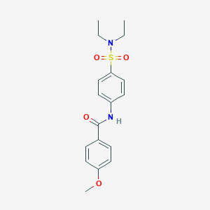 molecular formula C18H22N2O4S B324983 N-[4-(diethylsulfamoyl)phenyl]-4-methoxybenzamide 