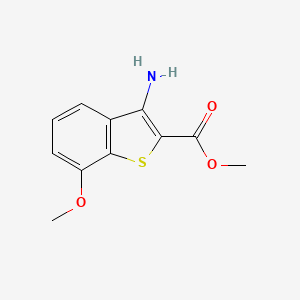 molecular formula C11H11NO3S B3249838 Methyl 3-amino-7-methoxybenzo[b]thiophene-2-carboxylate CAS No. 198204-08-9