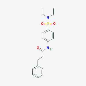 molecular formula C19H24N2O3S B324984 N-[4-(diethylsulfamoyl)phenyl]-3-phenylpropanamide 