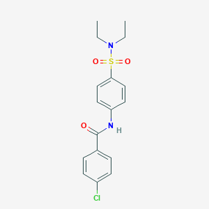 molecular formula C17H19ClN2O3S B324985 4-chloro-N-[4-(diethylsulfamoyl)phenyl]benzamide 