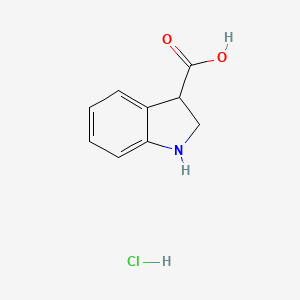 molecular formula C9H10ClNO2 B3249850 Indoline-3-carboxylic acid hydrochloride CAS No. 1982760-98-4