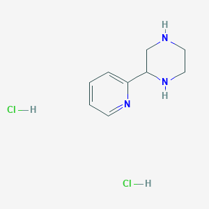 molecular formula C9H15Cl2N3 B3249852 2-(Pyridin-2-yl)piperazine dihydrochloride CAS No. 1984062-44-3
